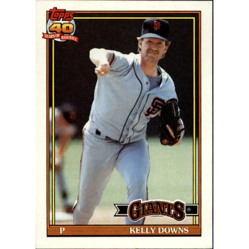1991 Topps #733 Kelly Downs NM-MT San Francisco Giants Baseball Card - Baseball Card Single