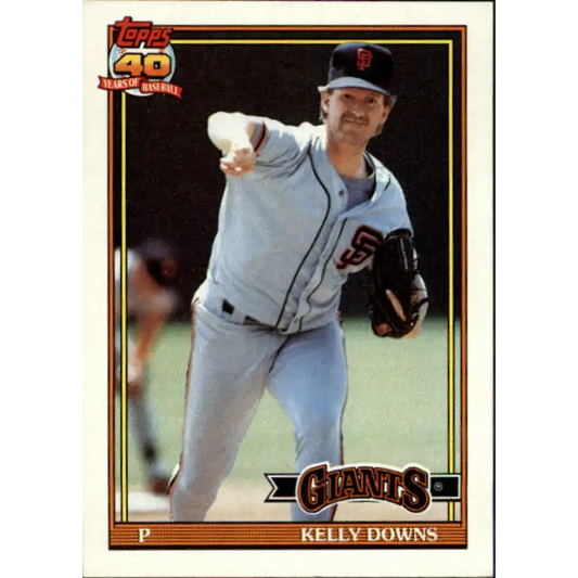 1991 Topps #733 Kelly Downs NM-MT San Francisco Giants Baseball Card - Baseball Card Single