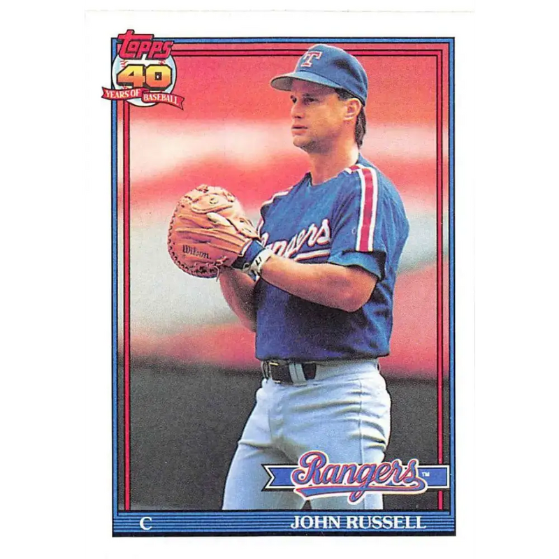 1991 Topps #734 John Russell NM-MT Texas Rangers Baseball Card - Baseball Card Single