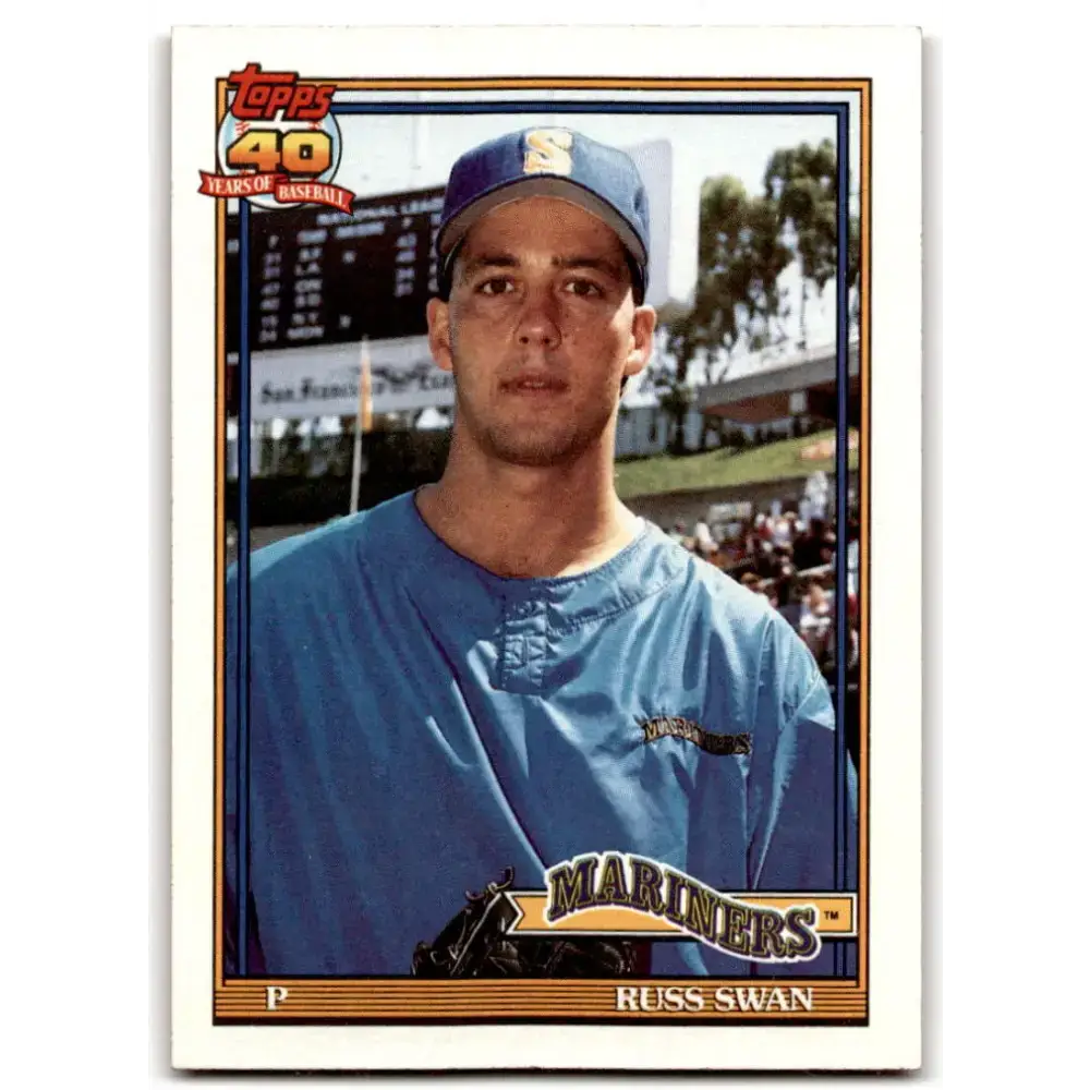 1991 Topps #739 Russ Swan NM-MT Seattle Mariners Baseball Card - Baseball Card Single