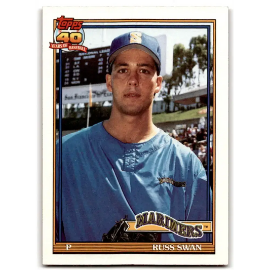 1991 Topps #739 Russ Swan NM-MT Seattle Mariners Baseball Card - Baseball Card Single