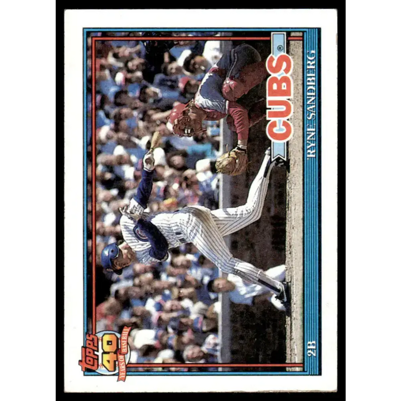 1991 Topps #740 Ryne Sandberg EX Chicago Cubs Baseball Card - Baseball Card Single