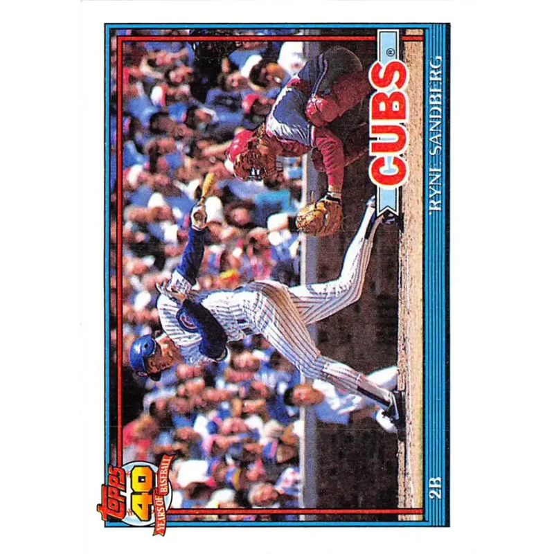 1991 Topps #740 Ryne Sandberg NM-MT Chicago Cubs Baseball Card - Baseball Card Single