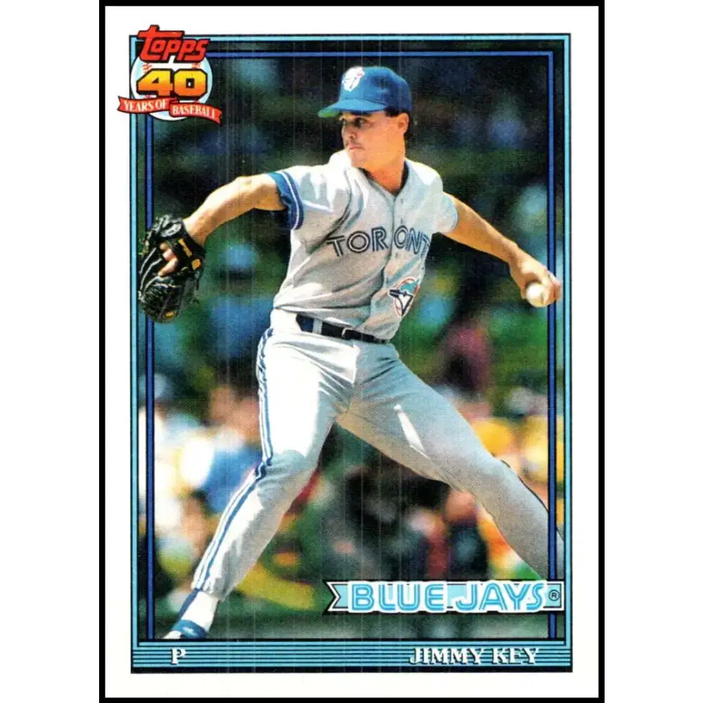1991 Topps #741 Jimmy Key NM-MT Toronto Blue Jays Baseball Card - Baseball Card Single