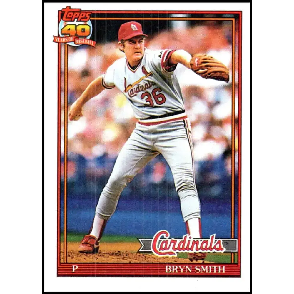 1991 Topps #743 Bryn Smith NM-MT St. Louis Cardinals Baseball Card - Baseball Card Single
