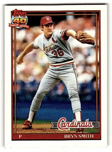 1991 Topps #743 Bryn Smith St. Louis Cardinals Baseball Cards ID:53043 - Baseball Card Single