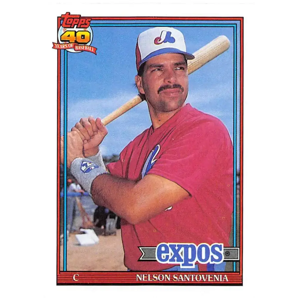 1991 Topps #744 Nelson Santovenia NM-MT Montreal Expos Baseball Card - Baseball Card Single