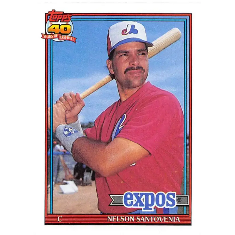 1991 Topps #744 Nelson Santovenia NM-MT Montreal Expos Baseball Card - Baseball Card Single