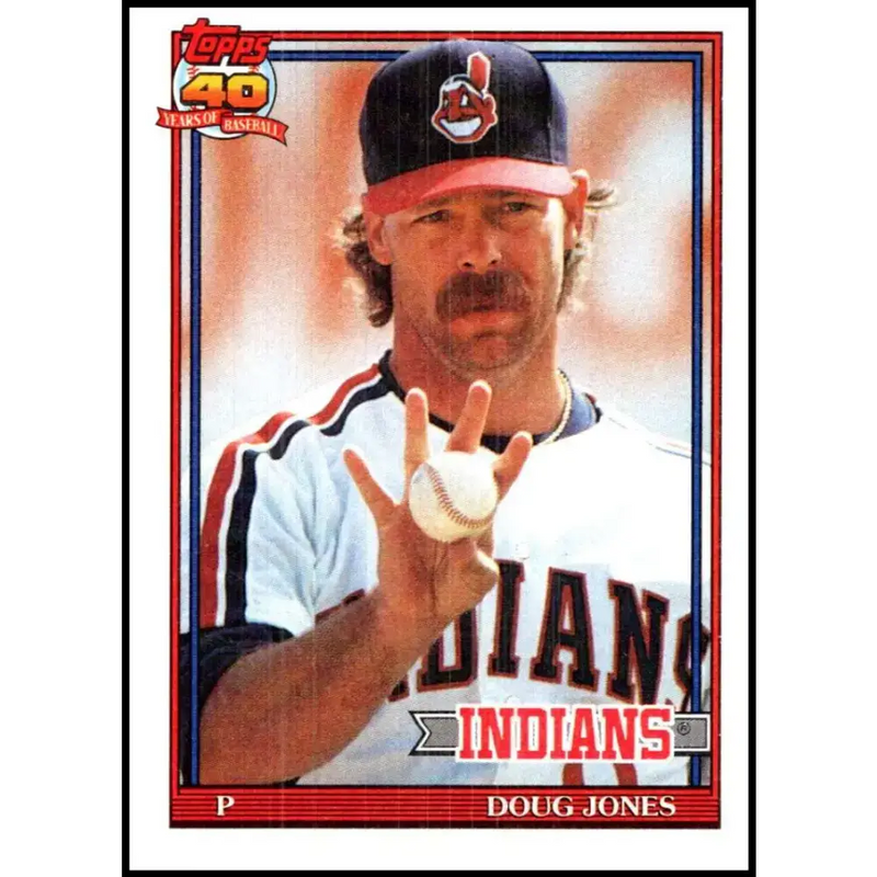 1991 Topps #745 Doug Jones NM-MT Cleveland Indians Baseball Card - Baseball Card Single