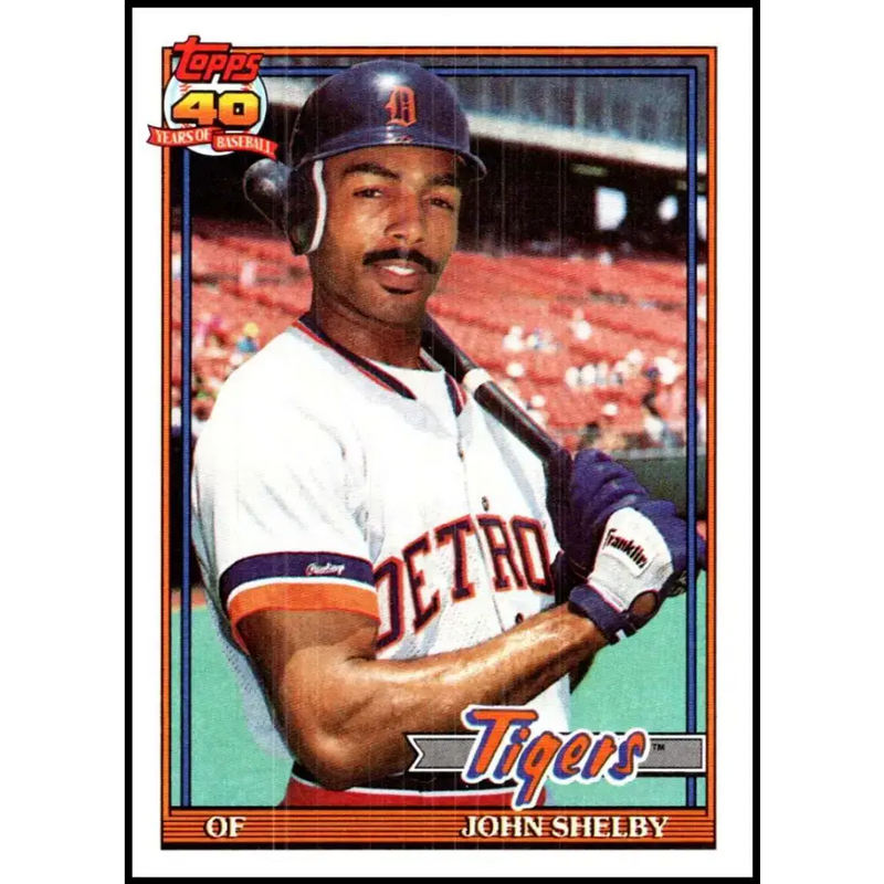 1991 Topps #746 John Shelby NM-MT Detroit Tigers Baseball Card - Baseball Card Single