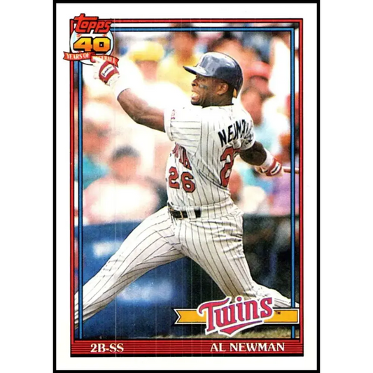 1991 Topps #748 Al Newman NM-MT Minnesota Twins Baseball Card - Baseball Card Single