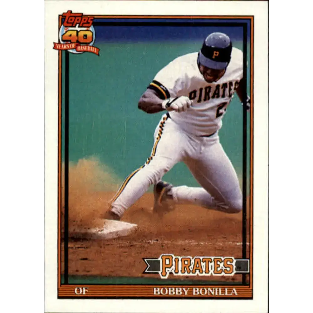 1991 Topps #750 Bobby Bonilla NM-MT Pittsburgh Pirates Baseball Card - Baseball Card Single