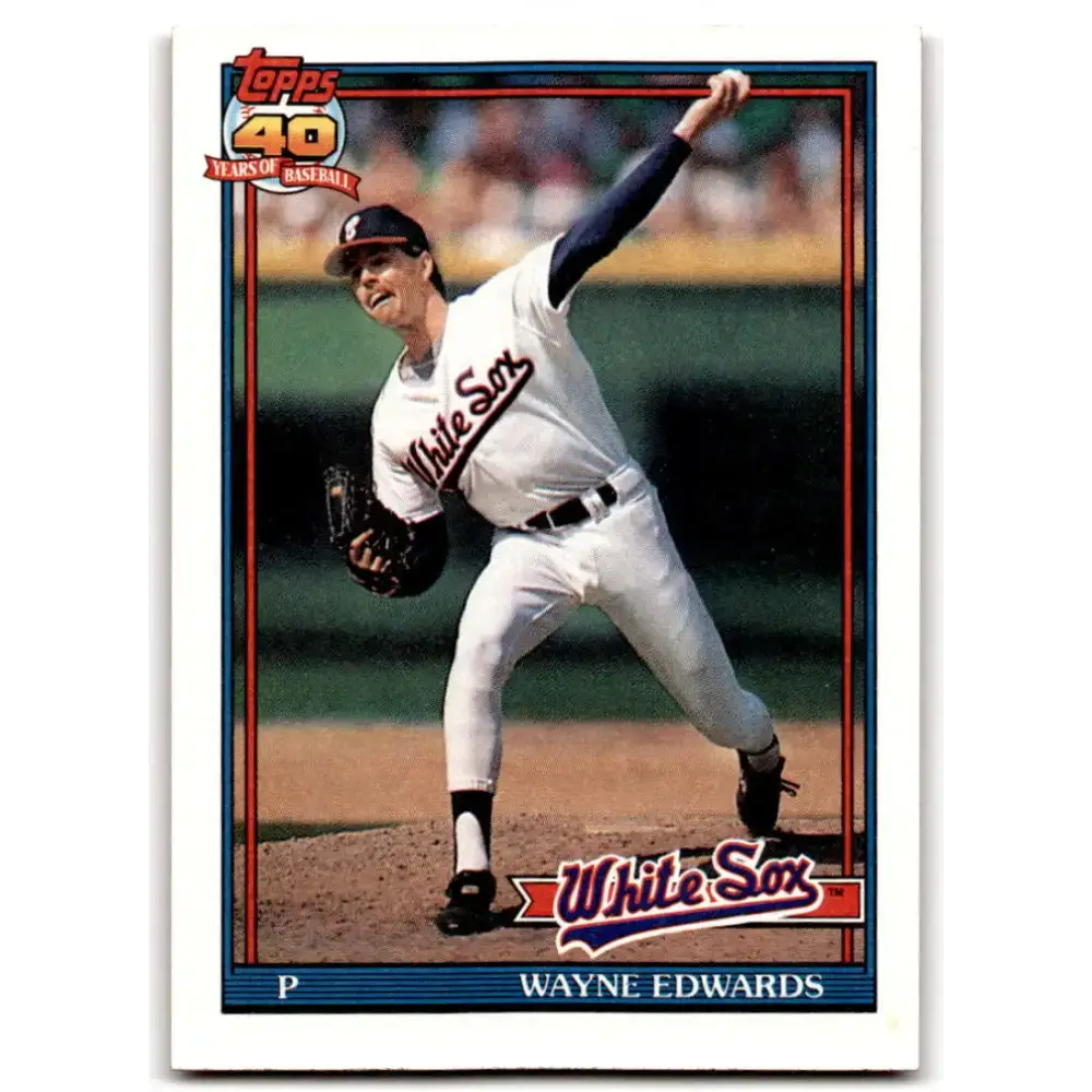 1991 Topps #751 Wayne Edwards NM-MT Chicago White Sox Baseball Card - Baseball Card Single