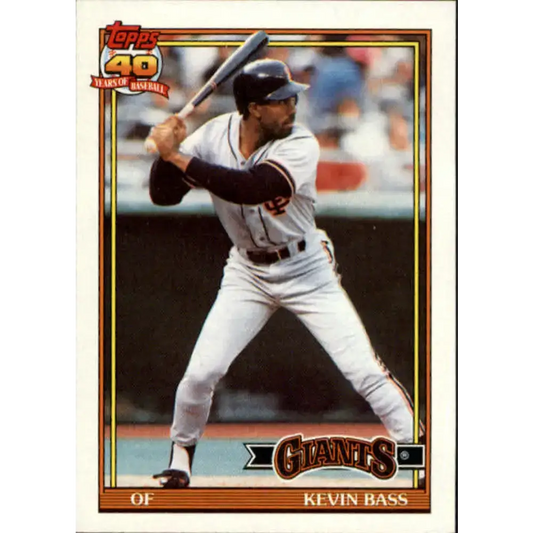 1991 Topps #752 Kevin Bass NM-MT San Francisco Giants Baseball Card - Baseball Card Single