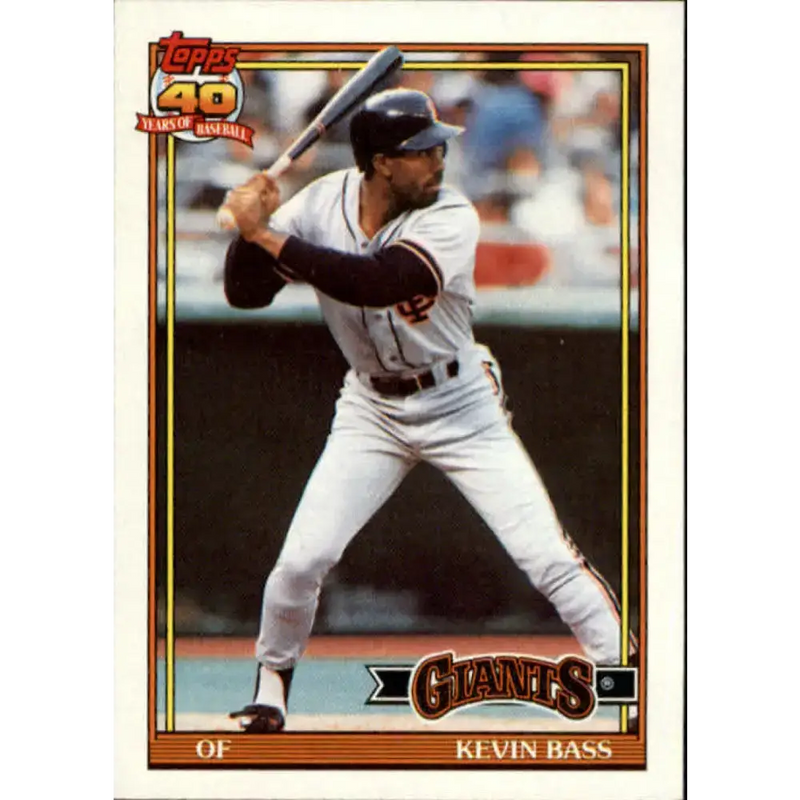 1991 Topps #752 Kevin Bass NM-MT San Francisco Giants Baseball Card - Baseball Card Single