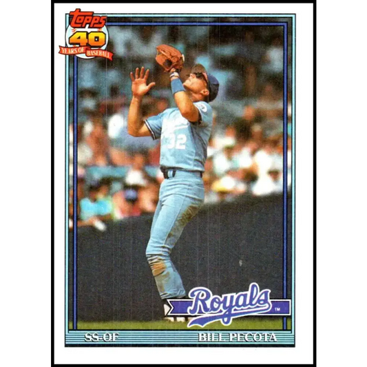 1991 Topps #754 Bill Pecota NM-MT Kansas City Royals Baseball Card - Baseball Card Single