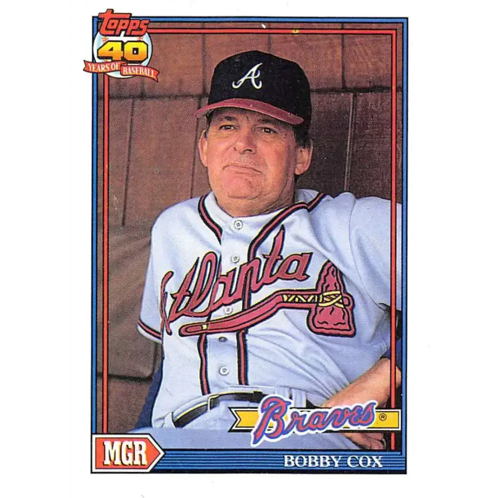 1991 Topps #759 Bobby Cox NM-MT Atlanta Braves Baseball Card - Baseball Card Single