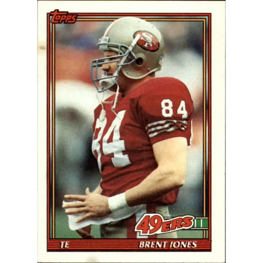 1991 Topps #76 Brent Jones NM-MT San Francisco 49ers Football Card