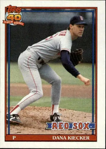 1991 Topps #763 Dana Kiecker NM-MT Red Sox - Baseball Card Single