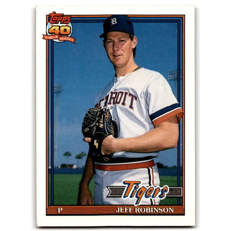 1991 Topps #766 Jeff Robinson NM-MT Detroit Tigers Baseball Card - Baseball Card Single