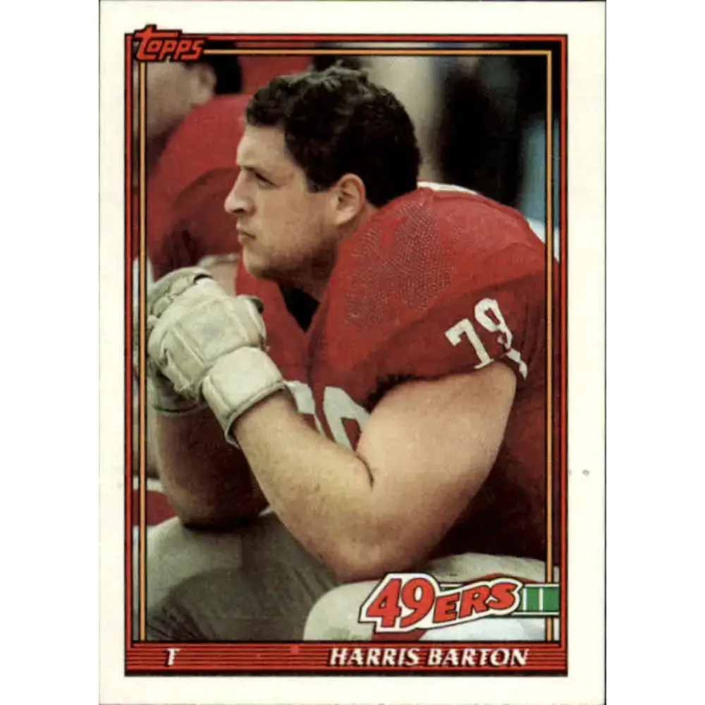 1991 Topps #77 Harris Barton NM-MT San Francisco 49ers Football Card