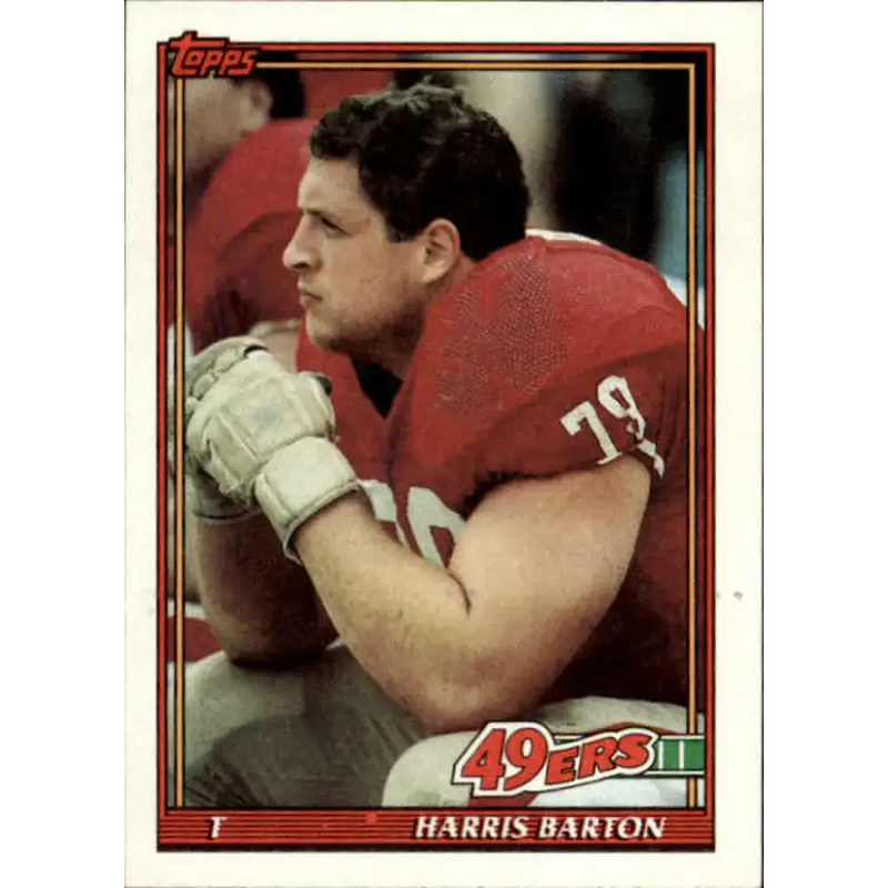 1991 Topps #77 Harris Barton NM-MT San Francisco 49ers Football Card