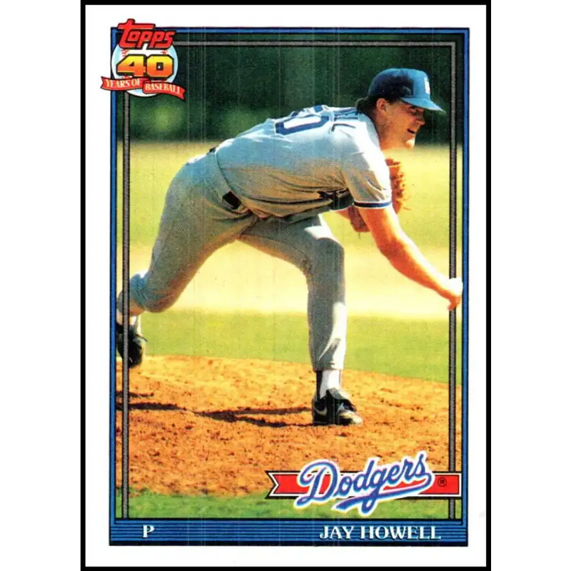 1991 Topps #770 Jay Howell NM-MT Los Angeles Dodgers Baseball Card - Baseball Card Single