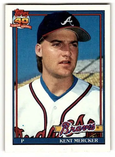 1991 Topps #772 Kent Mercker Atlanta Braves Baseball Cards ID:53044 - Baseball Card Single