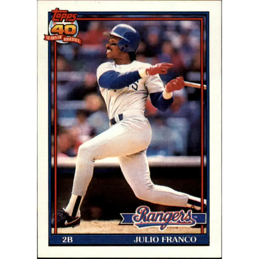 1991 Topps #775 Julio Franco NM-MT Texas Rangers Baseball Card - Baseball Card Single
