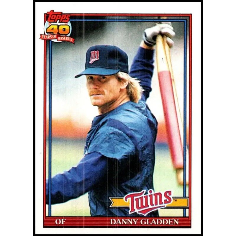 1991 Topps #778 Dan Gladden NM-MT Minnesota Twins Baseball Card - Baseball Card Single