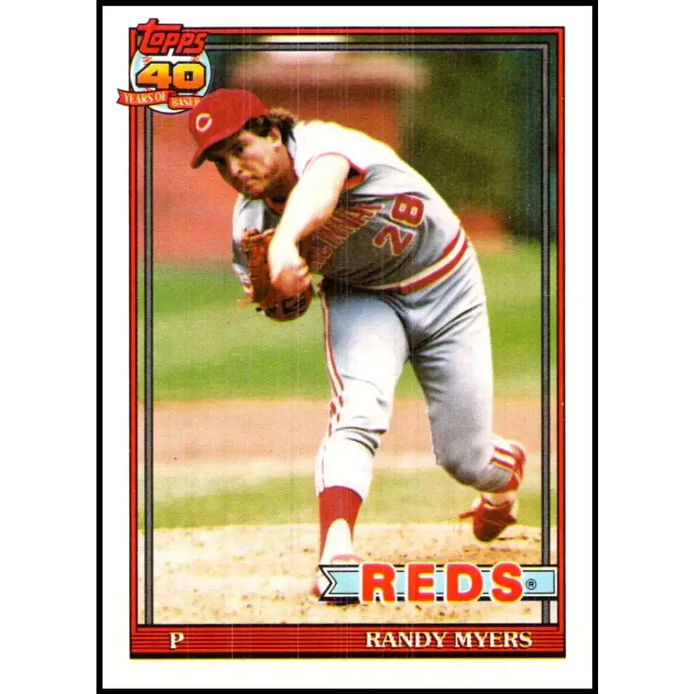 1991 Topps #780 Randy Myers NM-MT Cincinnati Reds Baseball Card - Baseball Card Single