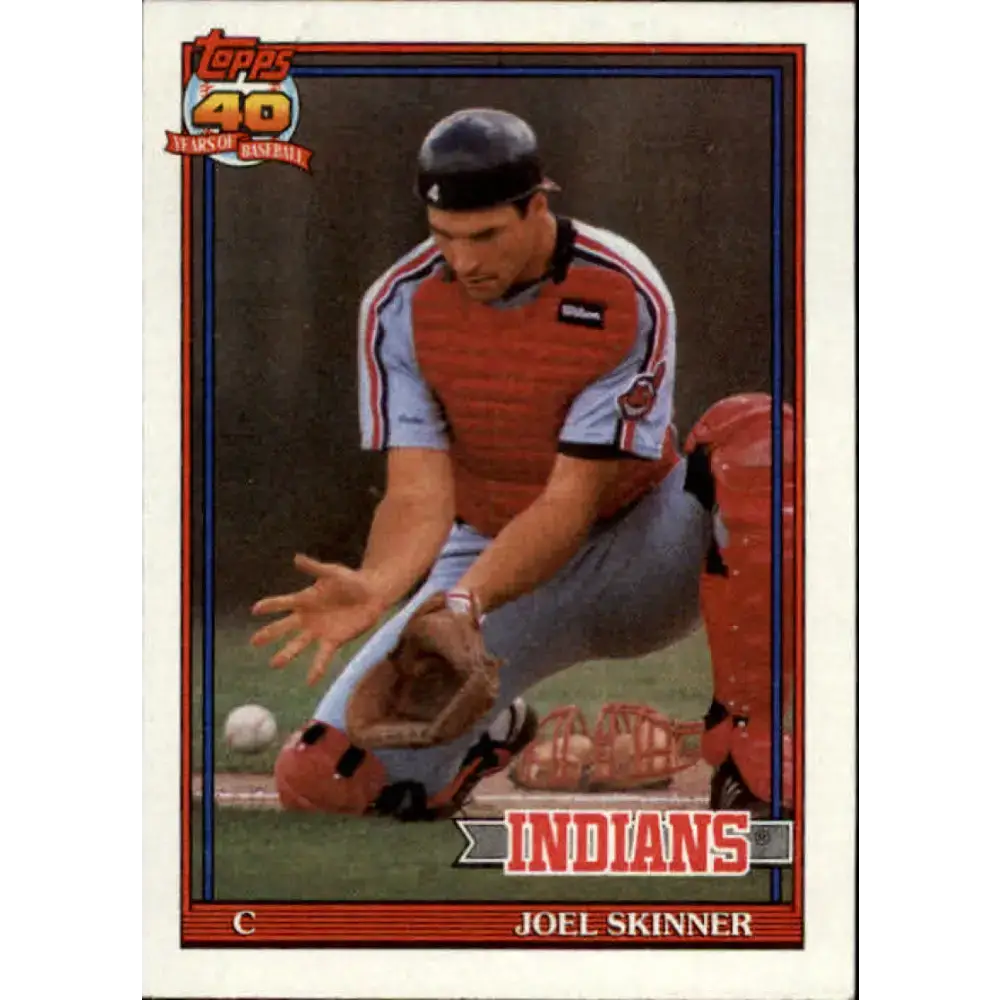 1991 Topps #783 Joel Skinner NM-MT Cleveland Indians Baseball Card - Baseball Card Single
