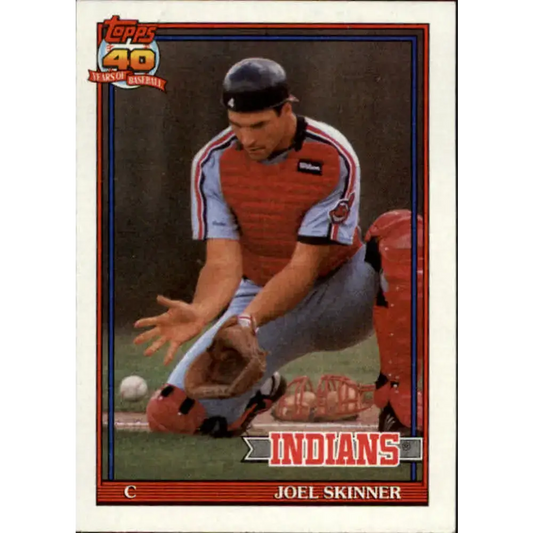 1991 Topps #783 Joel Skinner NM-MT Cleveland Indians Baseball Card - Baseball Card Single