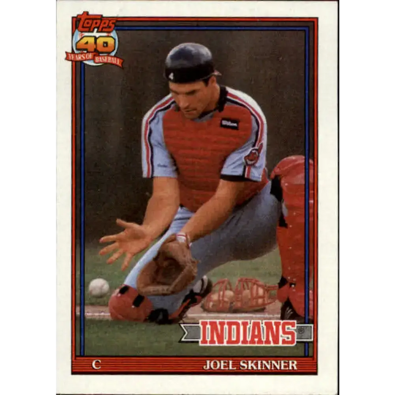 1991 Topps #783 Joel Skinner NM-MT Cleveland Indians Baseball Card - Baseball Card Single