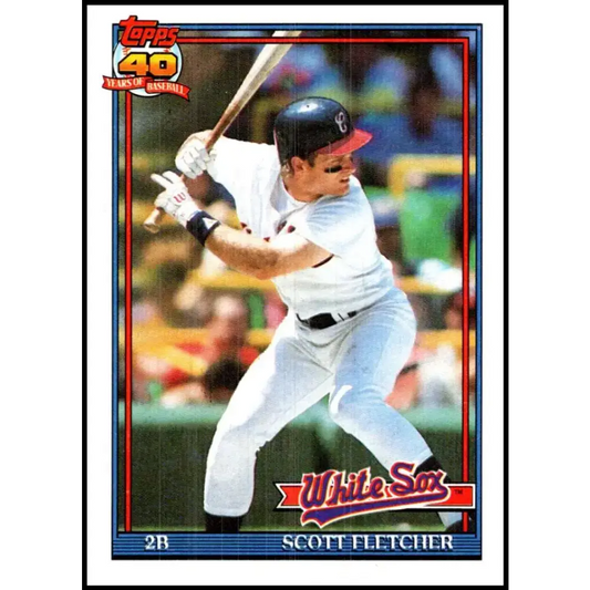1991 Topps #785 Scott Fletcher NM-MT Chicago White Sox Baseball Card - Baseball Card Single