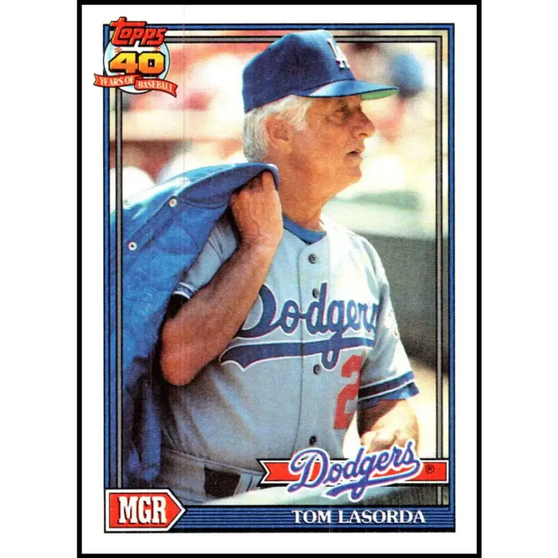 1991 Topps #789 Tommy Lasorda NM-MT Los Angeles Dodgers Baseball Card - Baseball Card Single