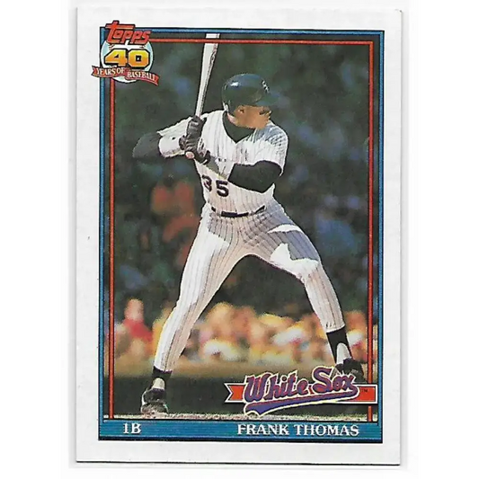1991 Topps #79 Frank Thomas NM-MT Chicago White Sox Baseball Card - Baseball Card Single