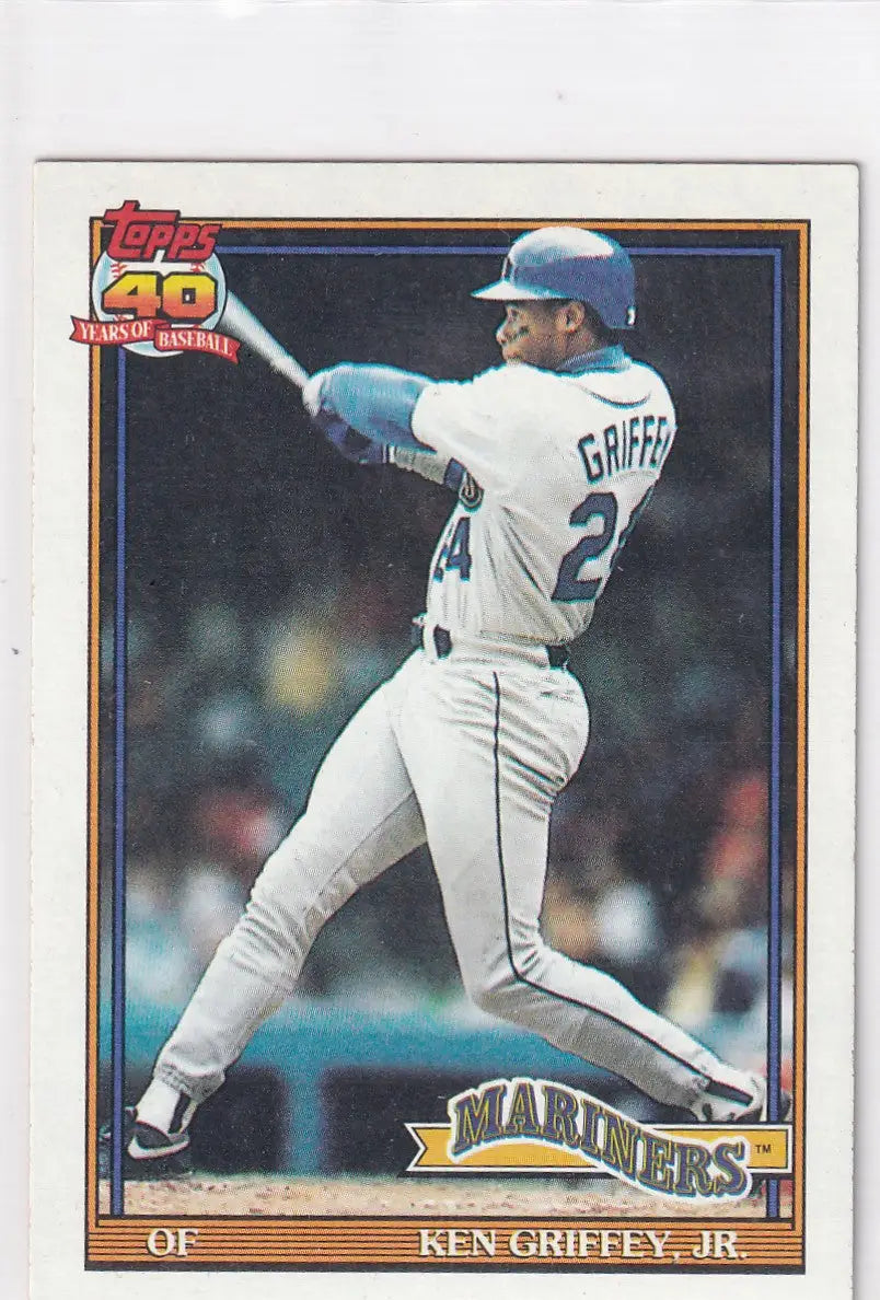 1991 TOPPS #790 KEN GRIFFEY JR 40 YEARS- SEATTLE MARINERS