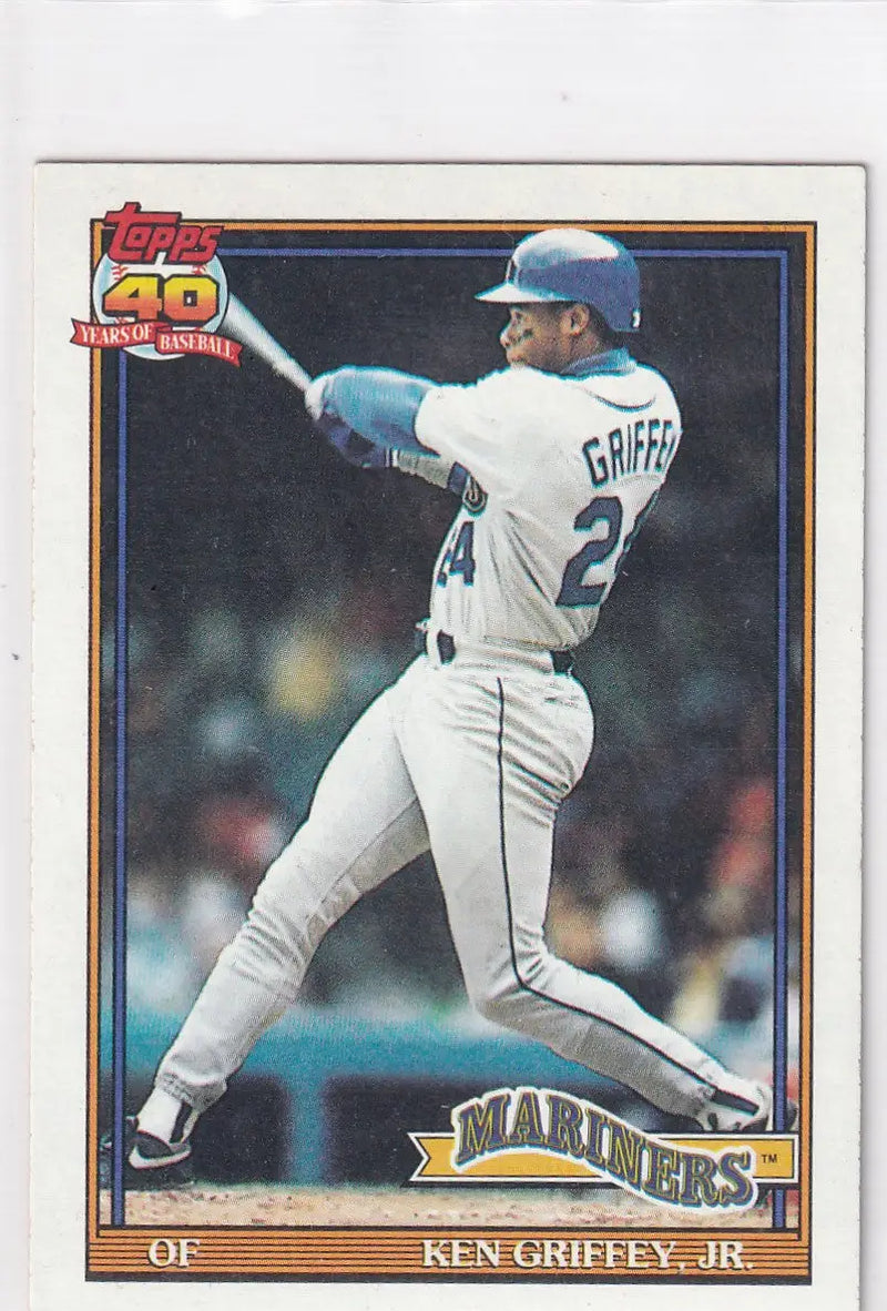 1991 TOPPS #790 KEN GRIFFEY JR 40 YEARS- SEATTLE MARINERS