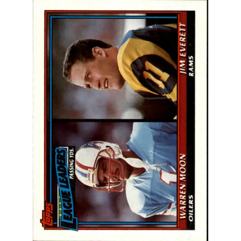 1991 Topps #8 Warren Moon/Jim Everett NM-MT Houston Oilers/Los Angeles Rams Football Card - Football Card Single