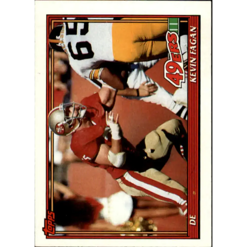 1991 Topps #80 Kevin Fagan NM-MT San Francisco 49ers Football Card - Football Card Single