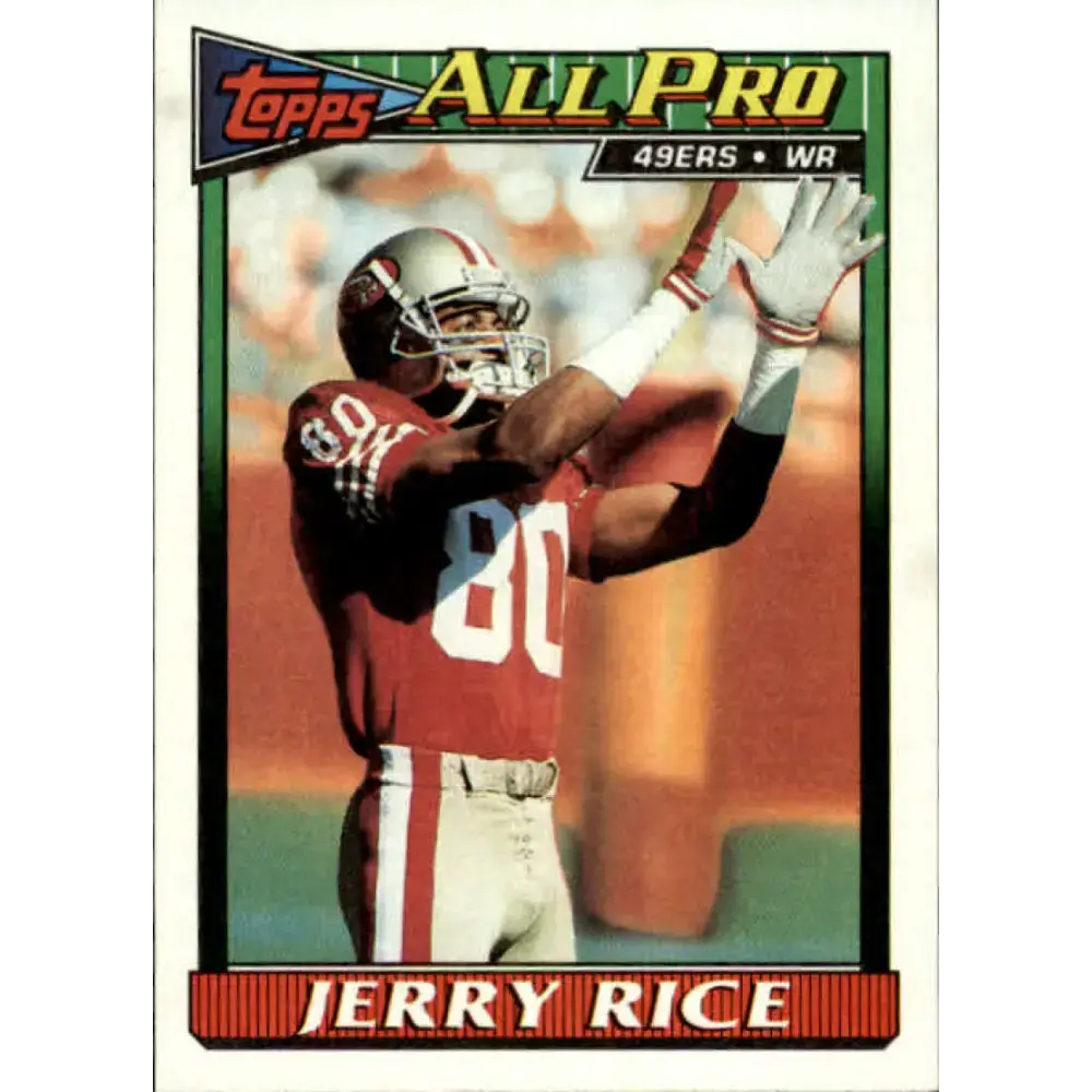 1991 Topps #81 Jerry Rice NM-MT San Francisco 49ers Football Card - Football Card Single
