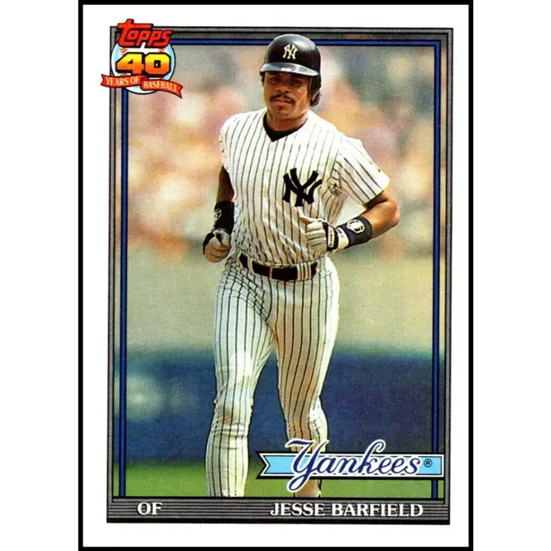 1991 Topps #85 Jesse Barfield NM-MT New York Yankees Baseball Card - Baseball Card Single
