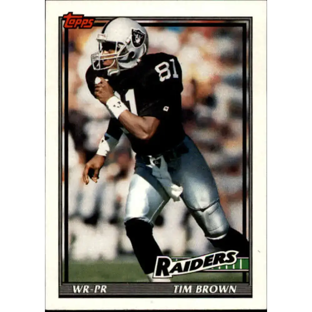 1991 Topps #85 Tim Brown NM-MT Los Angeles Raiders Football Card - Football Card Single