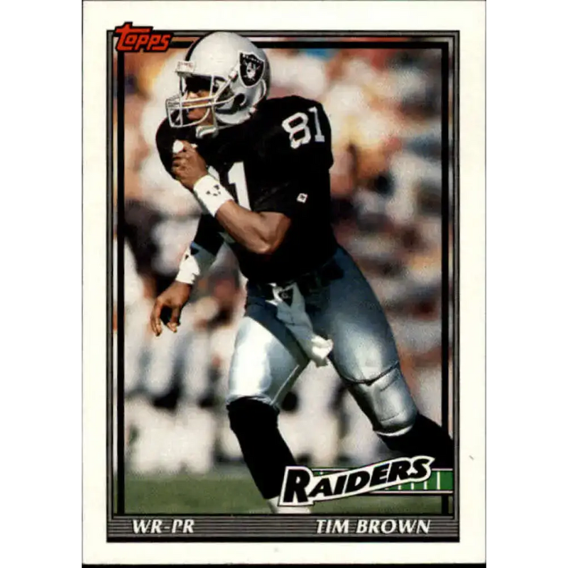 1991 Topps #85 Tim Brown NM-MT Los Angeles Raiders Football Card - Football Card Single