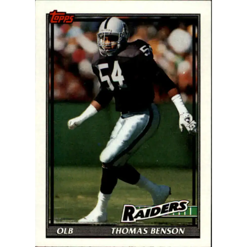 1991 Topps #89 Thomas Benson NM-MT Los Angeles Raiders Football Card - Football Card Single