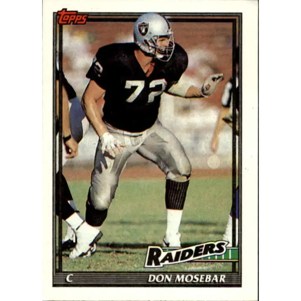 1991 Topps #91 Don Mosebar NM-MT Los Angeles Raiders Football Card - Football Card Single