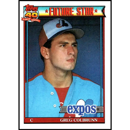 1991 Topps #91 Greg Colbrunn NM-MT RC Rookie Montreal Expos Baseball Card - Baseball Card Single