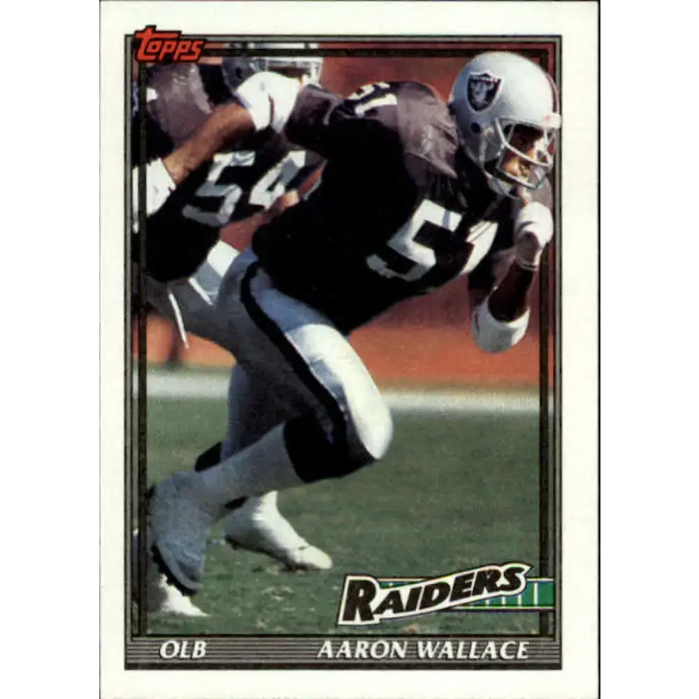 1991 Topps #92 Aaron Wallace NM-MT Los Angeles Raiders Football Card - Football Card Single