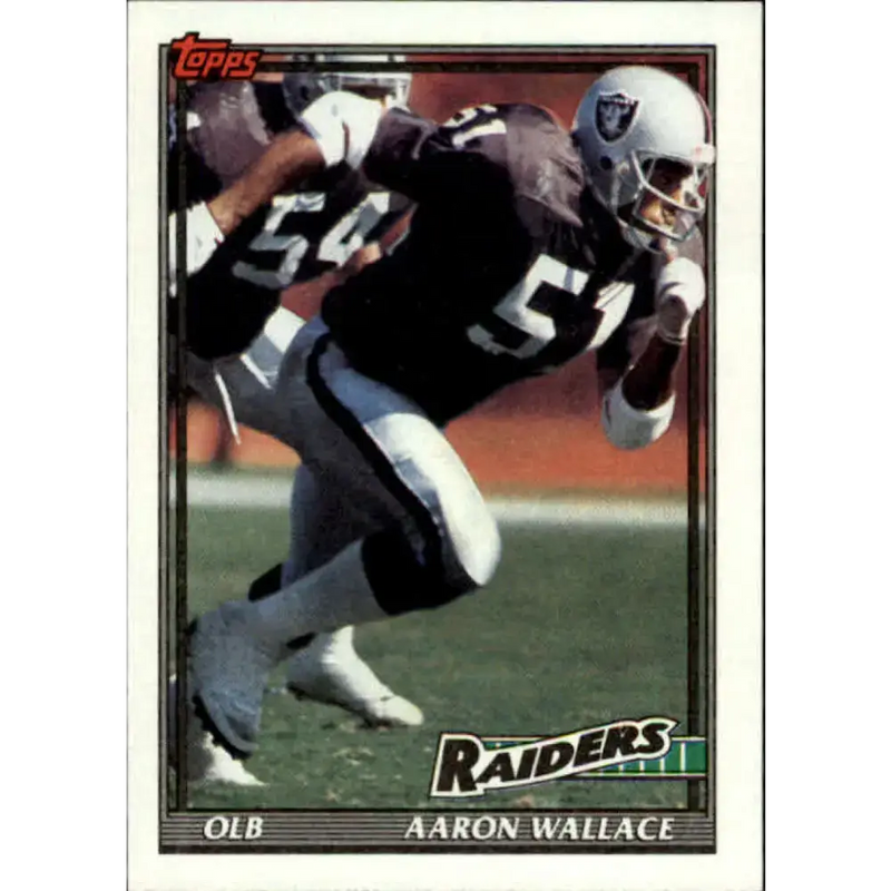 1991 Topps #92 Aaron Wallace NM-MT Los Angeles Raiders Football Card - Football Card Single